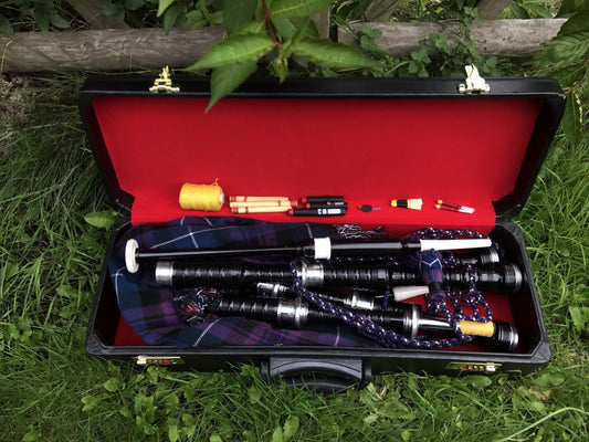 Great Highland Bagpipes Silver Amounts/Scottish Bagpipe with Hard Case/chanter
