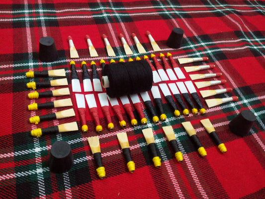 Scottish Bagpipes Practice Chanter Reeds,Hemp,Stock Drone Corks,Cane reeds