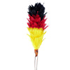 Glengarry Cap Plume Feather Hackle Black,Red,Yellow Balmoral Hat 6"-TC