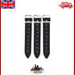 Genuine Leather Kilt Straps With Buckle 7" Extender 1.25" wide 3x Black Strap