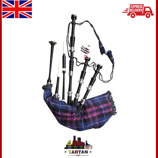 Great Highland Scottish Bagpipe Silver Amounts with /chanter