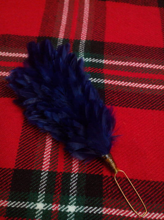 T C Feather Hackle Plume Glengarry Cap Royal Blue/Balmoral Hats feather hackle