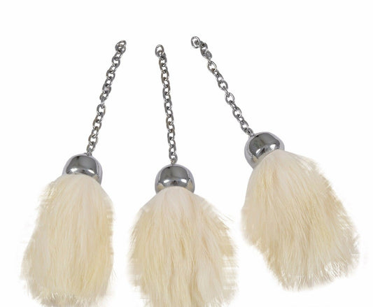 Scottish Full Dress Replacement Sporran Tassels White Rabbit Fur/sporran tassels