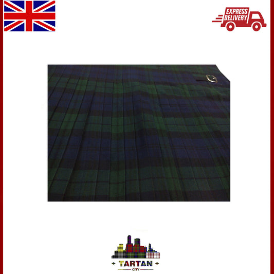 Highlandware Classic 5-Yard Black Watch Tartan Kilt for Men