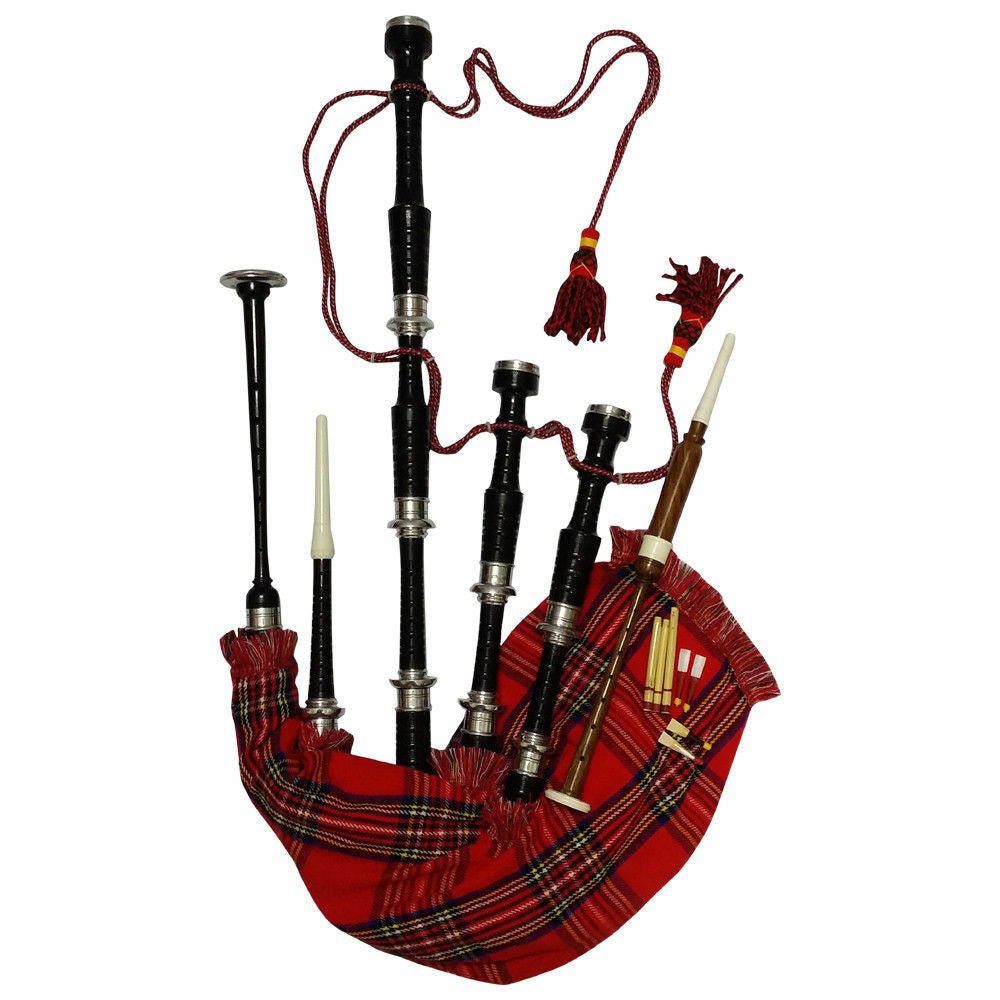 TC Scottish Great Highland Bagpipe Silver mount Rosewood Various Tartan Bagpipes