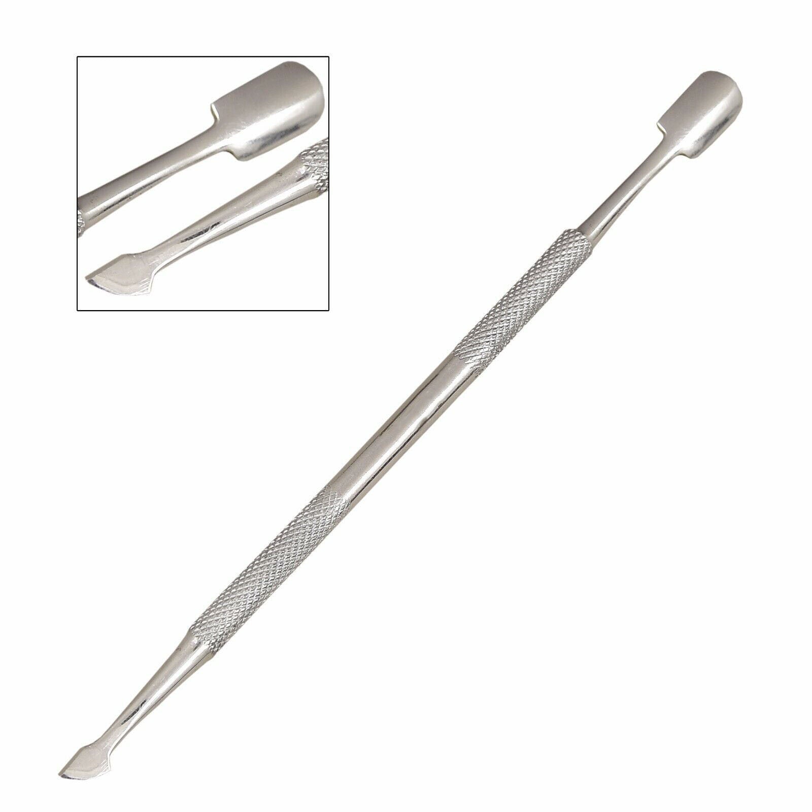Cuticle Pusher Spoon Manicure Nail Pusher Scraper Remover Stainless Steel-Tc