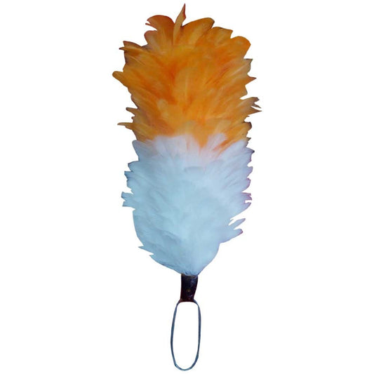 TC Feather Plume Hackle Glengarry Cap Golden & White/Balmoral plume hackle 6"