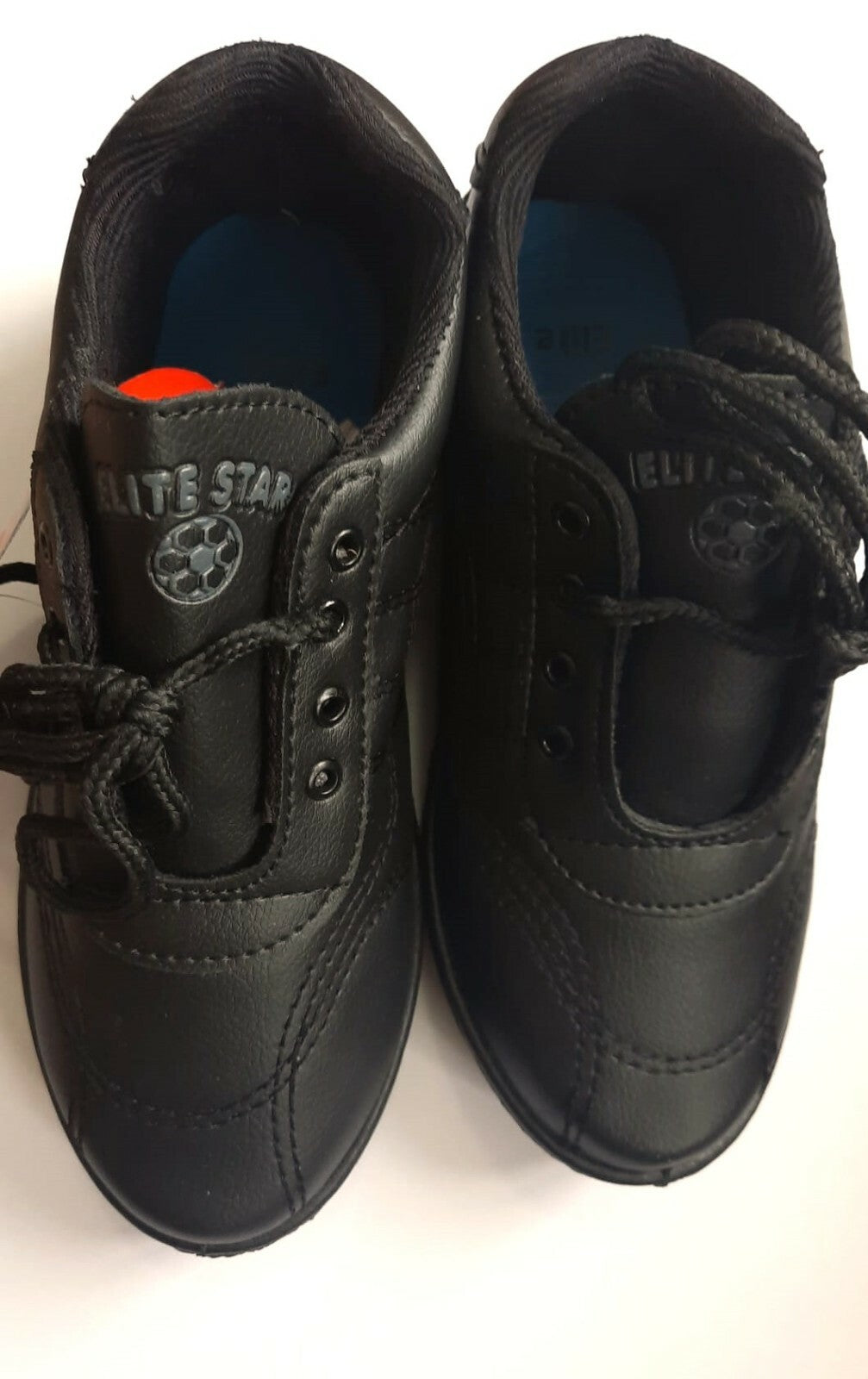 Boys Black Lace Up Flat Sole School Shoes Size UK 12,13,1,2,3,4