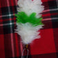 TC Feather Plume Hackle Glengarry Cap White,Green,white/Balmoral plume hackle 6"