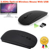 2.4GHz Wireless Optical Cordless Scroll Mouse For PC Laptop Computer USB Dongle