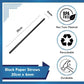 250 Black 8" Paper Straws - Biodegradable Disposable Drinking Straws Bars, Pubs