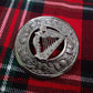 TC Men’s Kilt Fly Plaid Brooch Irish Harp Chrome Finish/Celtic Harp Brooches