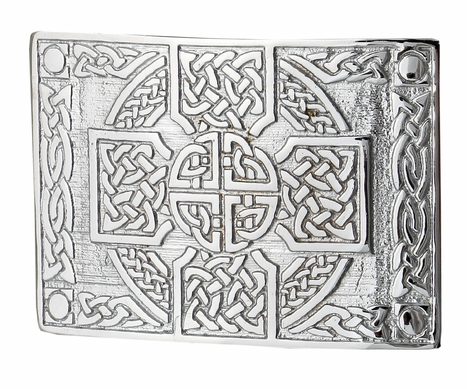 MEN'S SCOTTISH KILT BELT BUCKLES - CELTIC DESIGNS CHROME BUCKLES-Tc