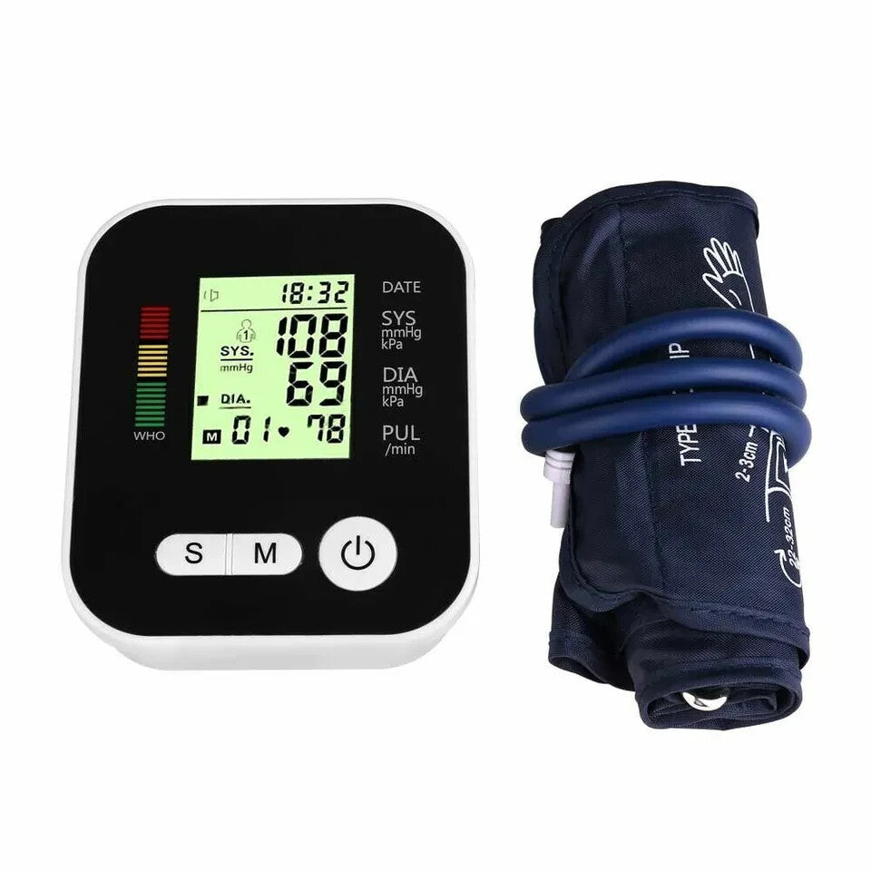 TC DIGITAL UPPER ARM BP MONITOR BLOOD PRESSURE METER MACHINE AUTOMATIC CUFF