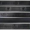 Embossed Kilt Belt Black Leather Various Design Celtic Thistle Masonic-TC