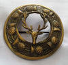 Men’s Antique Stag Head Fly Palid Brooch 3"/Kilt Fly Plaid Brooches stag head