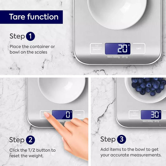 TC 5kg Digital Kitchen Scales LCD Food Weight Postal Scale Electronic Balance