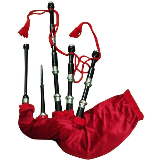 TC SCOTTISH GREAT HIGHLAND BAGPIPE ROSEWOOD FULL SET RED VELVET TARTAN/BAGPIPES