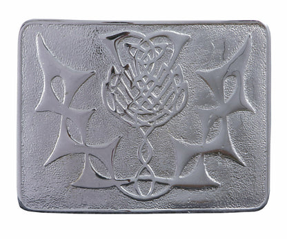 MEN'S SCOTTISH KILT BELT BUCKLES - CELTIC DESIGNS CHROME BUCKLES-Tc
