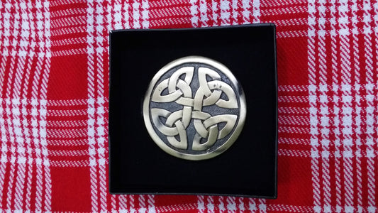 TC New Kilt Fly Plaid Brooch Celtic Design/CELTIC kilt fly plaid brooch Antique