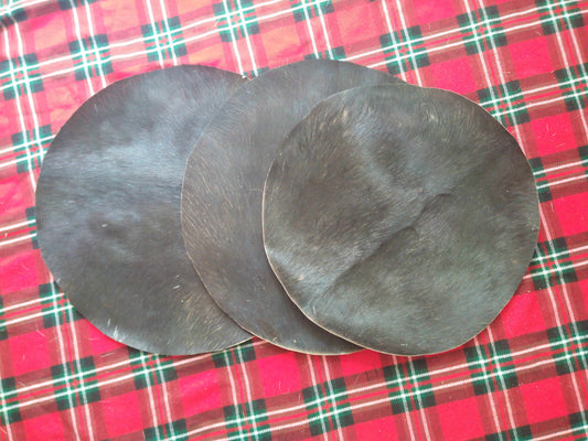 TC Drum Head Goat Skins Hair Black/Medieval drum skins/Tom skins/Bombo
