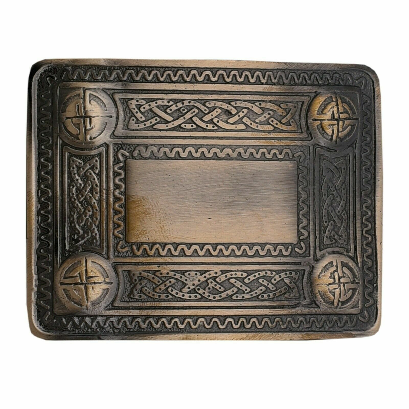 Tartancity Men's Kilt Belt Buckles - Antique Celtic Design, Scottish Style