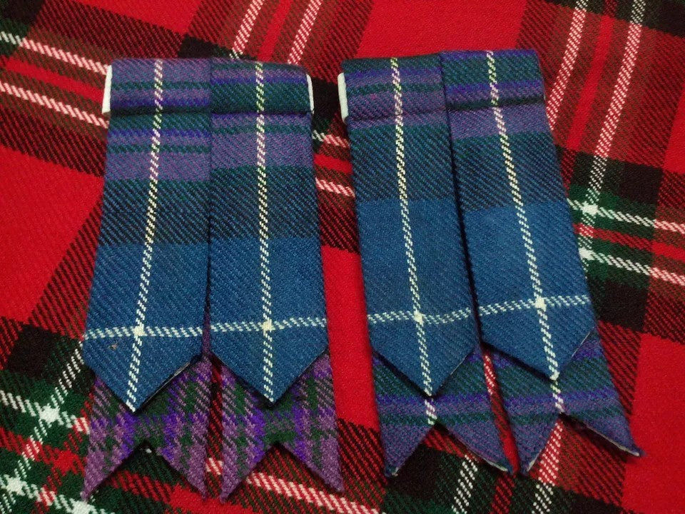 Scottish Tartan Kilt Hose Flashes – Pride of Scotland / Honour
