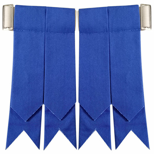 Flashes with Heavy Buckle Air Force Blue Tartan Kilt Hose Sock Flashes