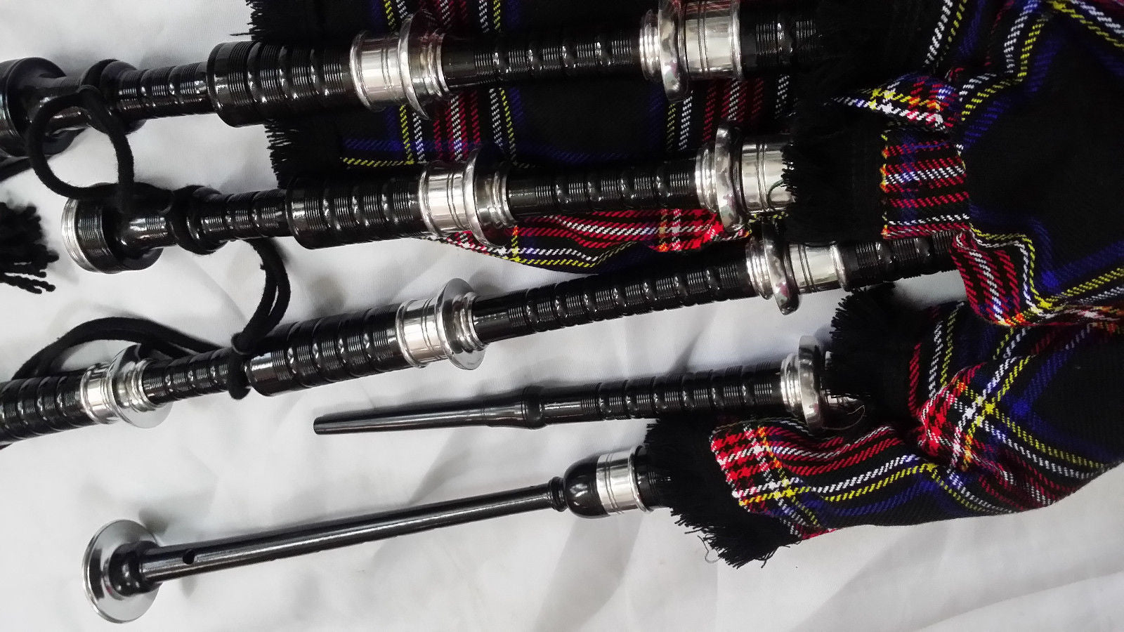 TC Great Highland Bagpipe Black Silver/highland bagpipe Rosewood black Freereed