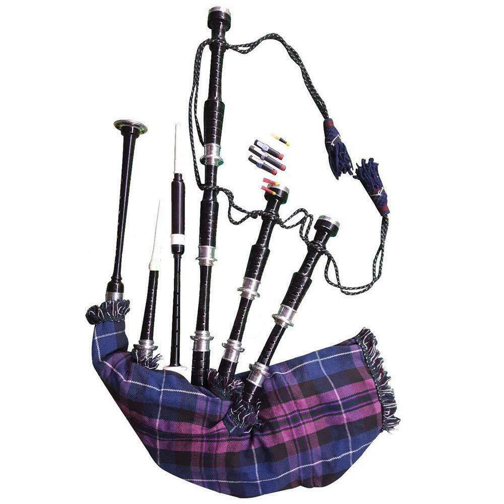 TC Scottish Great Highland Bagpipe Silver mount Rosewood Various Tartan Bagpipes