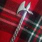 TC LAUDER BATTLE-AXE Kilt Pin CHROME FINISH 4"/Scottish Highland Axes