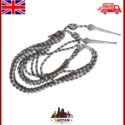 Tartancity US Army Officer Aiguillette with Maroon & Gold Metallic Cord