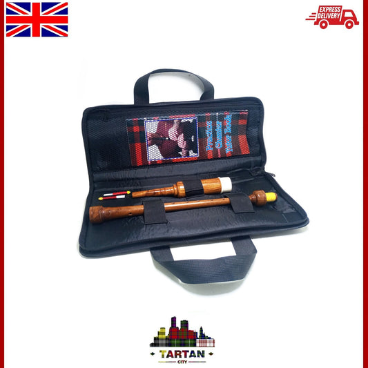 Tartancity Beginner’s Bagpipe Chanter – 22” Natural Finish with Reeds & Bag Set