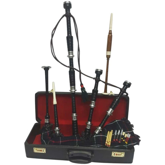 Great Highland Bagpipes Rosewood Silver Amounts/Scottish Bagpipes with Hard Case