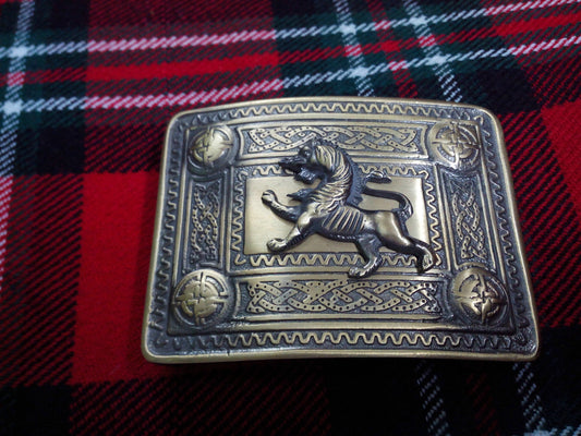 TC Men’s Kilt Belt Buckle Lion Rampant Antique/Celtic kilt belt Buckle antique