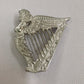 TC Irish Celtic Harp Cap Badges/Glengarry Hat Badge Pin Silver/Brass,Military