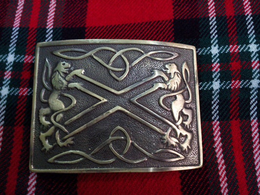 TC Men’s Highland Kilt Belt Buckle Saltire Lion Rampant Antique Finish/Buckles