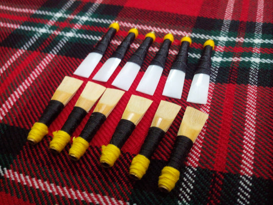 TC Highland Bagpipes Cane Reeds/Bagpipe Practice Chanter Synthetic reeds 12 Pcs