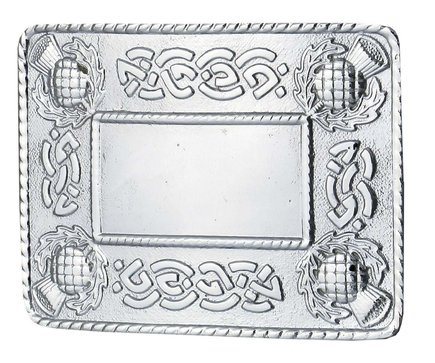 MEN'S SCOTTISH KILT BELT BUCKLES - CELTIC DESIGNS CHROME BUCKLES-Tc