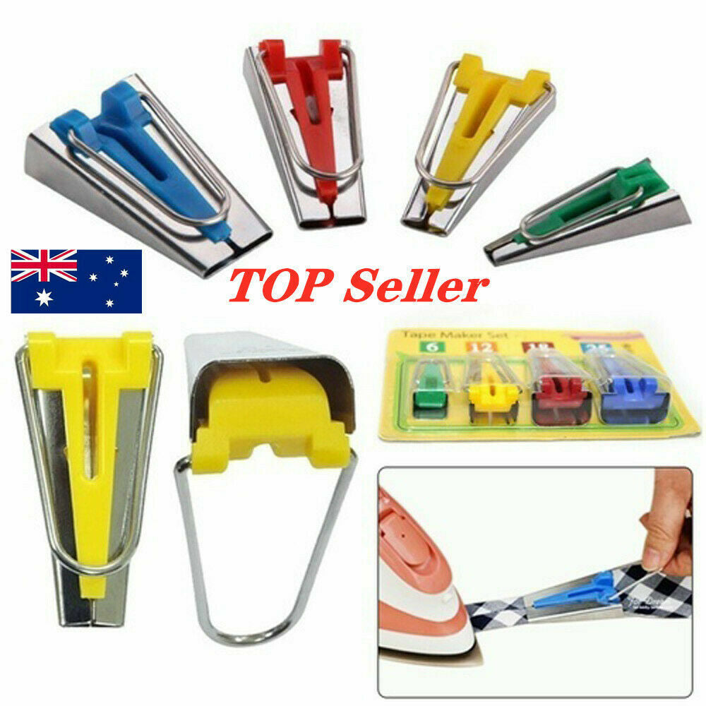 Fabric Bias Binding Tape Maker Kit Binder Tool For Sewing & Quilting-Tc
