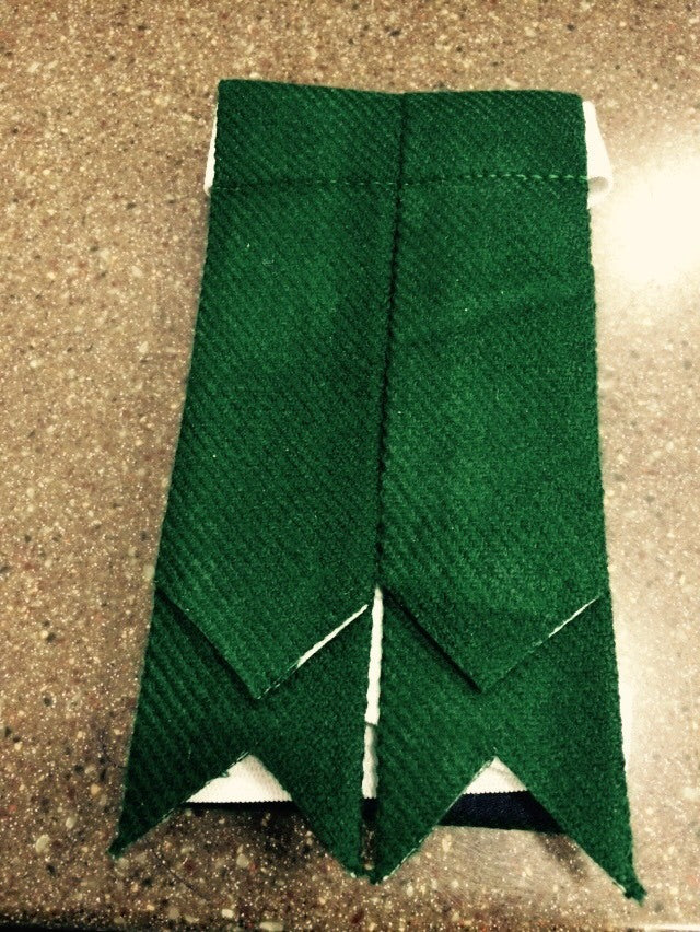 TC Men’s Kilt Sock Flashes Plain Green/green Tartan Kilt Flashes,L