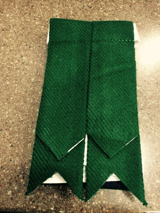 TC Men’s Kilt Sock Flashes Plain Green/green Tartan Kilt Flashes,L