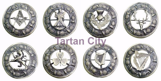 TC New Scottish Piper Fly Plaid Brooch Antique Finish 3"/Kilt Brooches