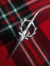 STAG HEAD KILT pin CHROME finish/STAG HEAD CREST MOUNTED CHROME finish