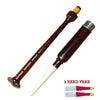 New Rosewood Bagpipe Practice Chanter silver Mounts fitting with Reed