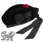 Plain Glengarry Cap with Hat Badges Chrome/Balmoral cap badges/Highlander Cap-Tc