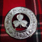 Kilt Fly Plaid Brooch Irish Shamrock Crest Scottish Thistles Border/plaid brooch
