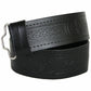 Embossed Kilt Belt Black Leather Various Design Celtic Thistle Masonic-TC
