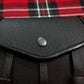 T.C Half Dress Black Leather Kilt Sporran/Plain leather half dress kilt sporran