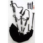 TC Full Size Scottish Bagpipe Rosewood Black Finish Available In Various Tartan